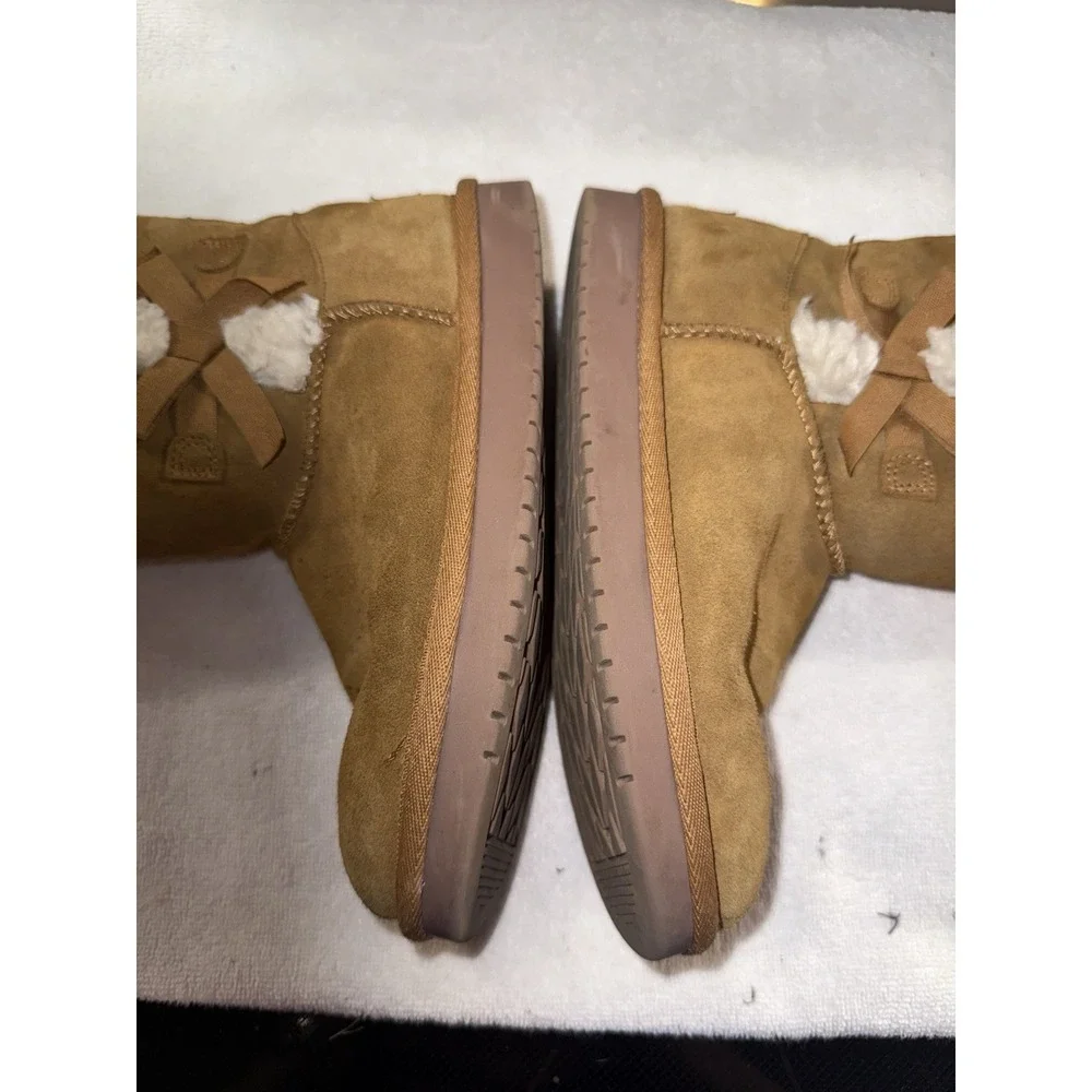 Koolaburra By Ugg Chestnut Leather Lined Comfort Boots Youth Sz 3 Style 1019372‎